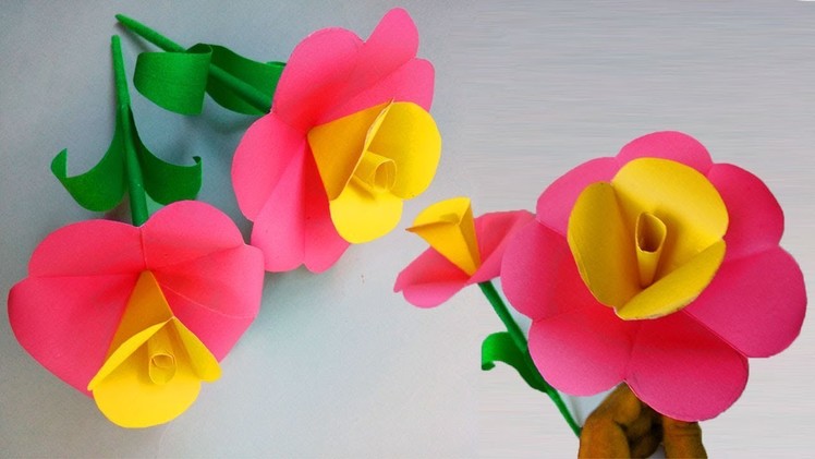 Diy paper flowers | how to make easy paper flowers | paper flower making step by step