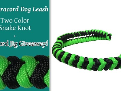 DIY Paracord Dog Leash - Two Color Snake Knot + Giveaway!