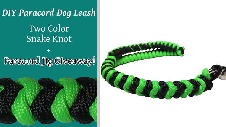 DIY Paracord Dog Leash - Two Color Snake Knot + Giveaway!