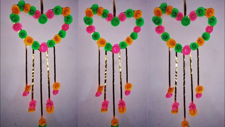 DIY upcoming velentins day special wall hanging.Heart shape wall hanging (22funmedia)