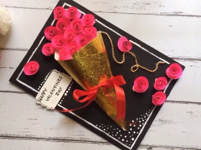 #DIY2019.birthday Card.handmade greeting card.valentine’s Day card II roses banquet