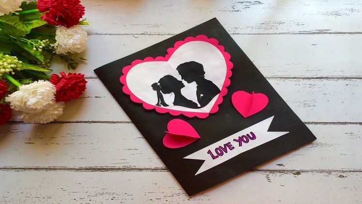 DIY2019 II Hugs  Day greeting card handmade latest designs II valentine’s day card simple easy