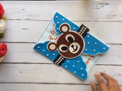 DIY2019 II Teddy bear card. Birthday Day handmade greeting card latest designs simple & unique