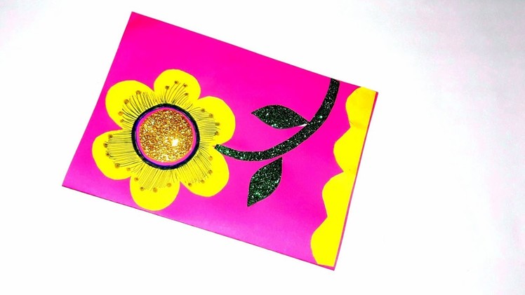 Greetings card idea | beautiful birthday greetings card | Valentin day card | handmade card | flower