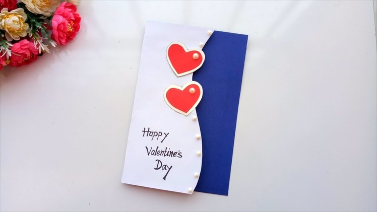 Handmade card for Valentine's Day. tutorial