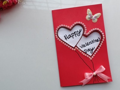 Handmade card for Valentines day | tutorial