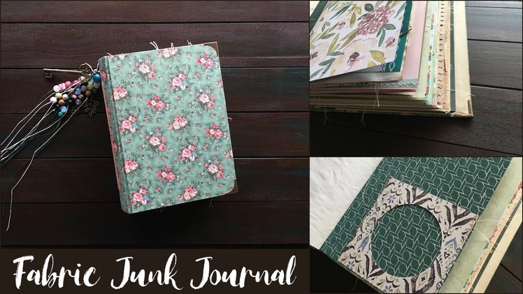 Handmade Fabric Junk Journal | Custom Made Vintage Junk Journal | Hand-bound