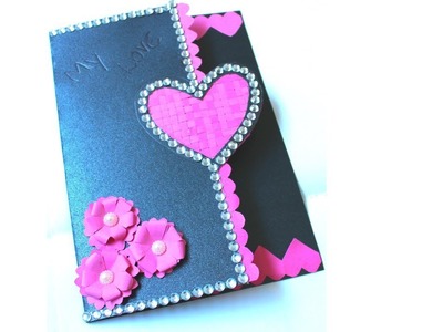 Handmade valentine,s day card idea.valentine day greeting card.mom and aditya