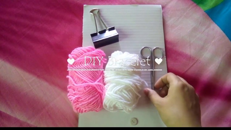 ????????How to make bracelet with woolen thread easily. Tutorial No.4????