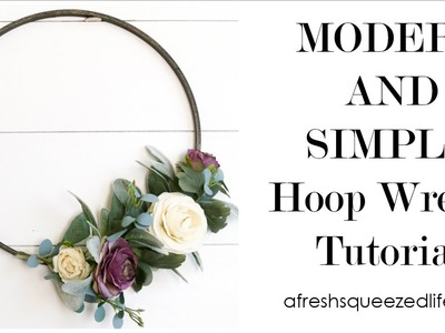 MODERN And SIMPLE Hoop Wreath Tutorial