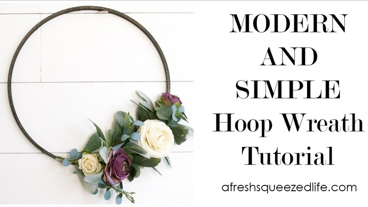 MODERN And SIMPLE Hoop Wreath Tutorial