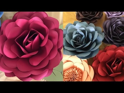 Paper Rose Flower Tutorial for Beginners | FREE Template & Measurements.Cut W CRICUT