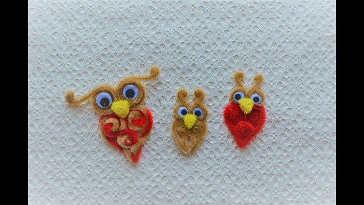 Pipe Cleaner Owl for Valentine's Day | Easy DIY under 20 minutes