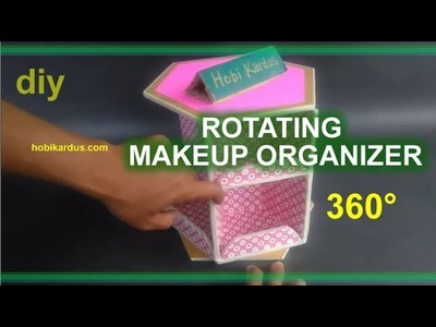 Rotating Makeup Organizer DIY Cardboard