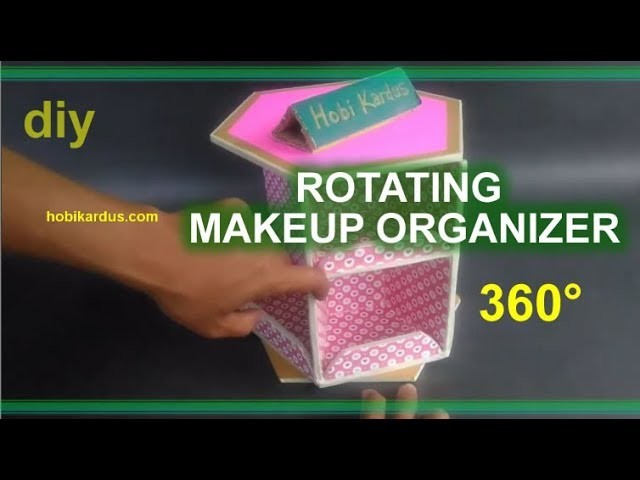 Rotating Makeup Organizer DIY Cardboard