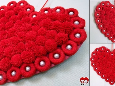 WOW !! Amazing Heart Wall Hanging || Woolen thread wall hanging || Handmade Things || Melphin Craft