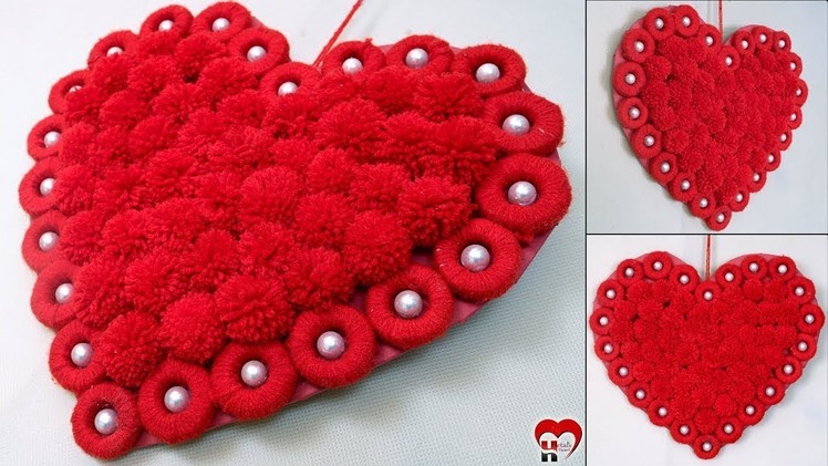 WOW !! Amazing Heart Wall Hanging || Woolen thread wall hanging || Handmade Things || Melphin Craft