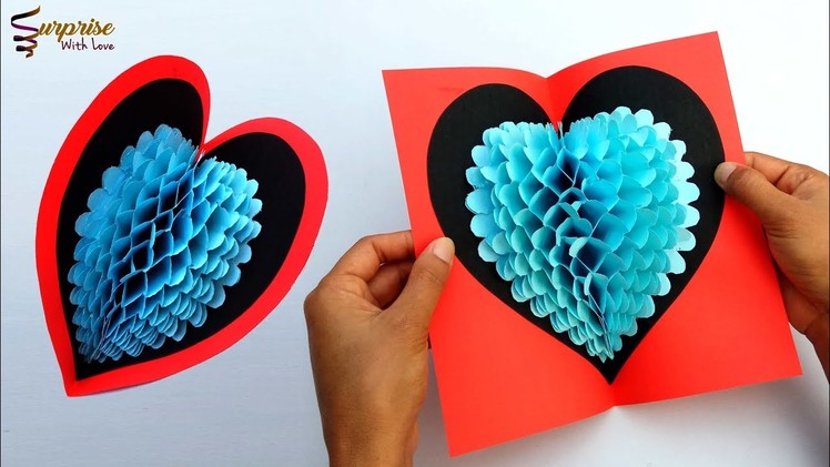3D Heart Valentines Day Pop Up Card ❤️ For Loved Ones