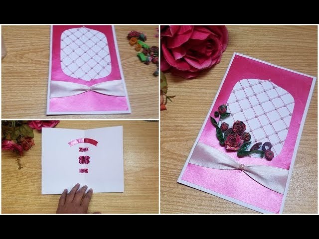 Beautiful handmade birthday???????? card with quilling art