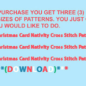 CRAFTS Christmas Card Nativity Scene Cross Stitch Pattern***LOOK***