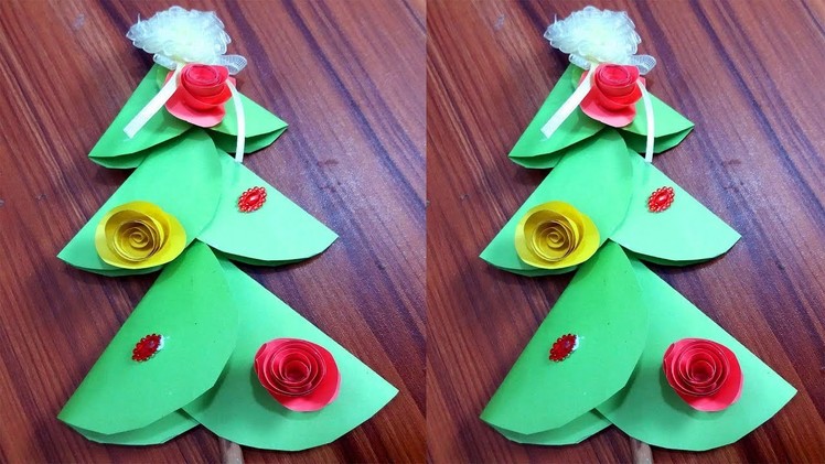 Christmas Tree -  EASY CHRISTMAS TREE ORIGAMI -  3 Sisters Crafts