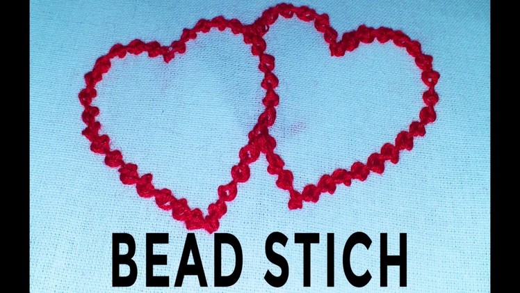 Hand Embroidery | How to make Bead Stich new Heart Embroidery Design