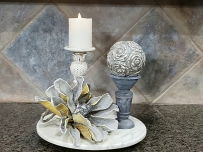 How I Faux painted My Candlestick + Diy Orb