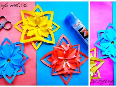 Make Paper Flowerscolour Paper Flowerssnowflakecrafts