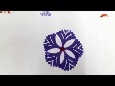 Simple Bed Sheet Designing | Vegetable Printing | Vegetable Stamping | Bellbaby's Craft Centre