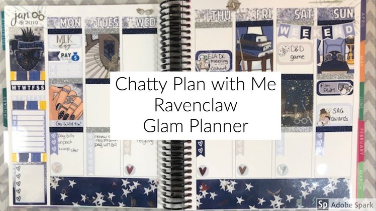 Chatty Plan with Me: Ravenclaw Pride!. Glam Planner. Harry Potter Week!