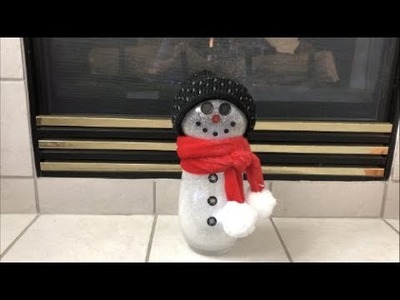 DIY with Chas - Glowing Glittery Snowman Upcycle