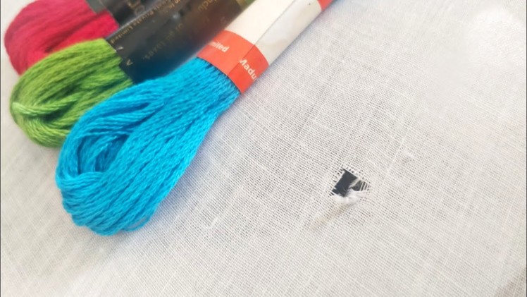 Easy Embroidery Hack to Repair Hole in Clothes (Hand Embroidery Work)