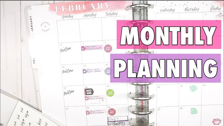 FEBRUARY 2019 CLASSIC HAPPY PLANNER SETUP | MONTHLY PLAN WITH ME | LIFE PLANNER + HOME PLANNER
