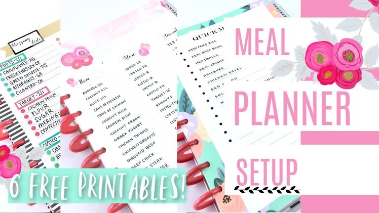 Free Printables! + Meal Planning Setup | Happy Planner