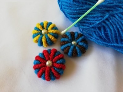 Hand embroidery;amazing trick, Eazy flower embroidery trick with  two colors.
