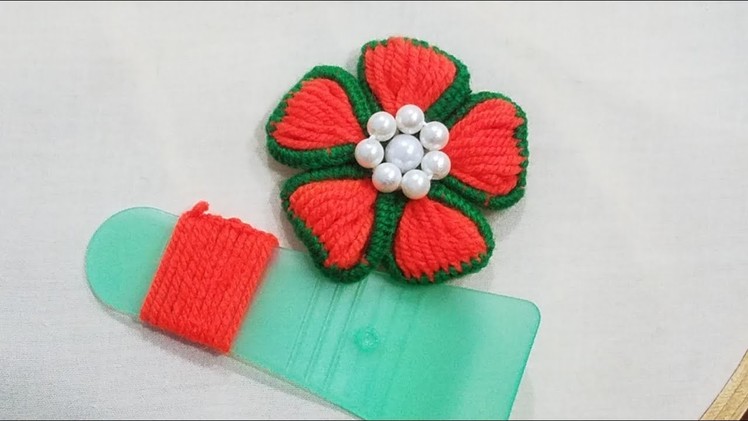 Hand embroidery Amazing Trick,Wow Easy to Make  Flower Embroidery Trick With Spatula,Sewing Hack