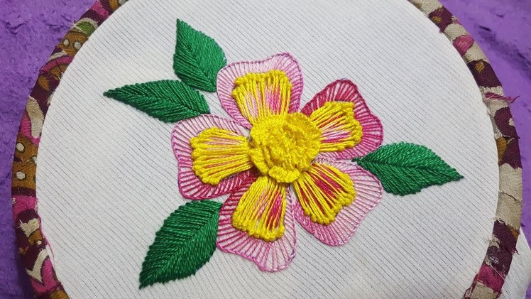 Hand embroidery best east and simple embroidery all over flower design stitch work #100