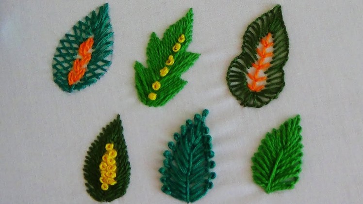 Hand Embroidery: Different Stitches for Leaf Embroidery Part 2