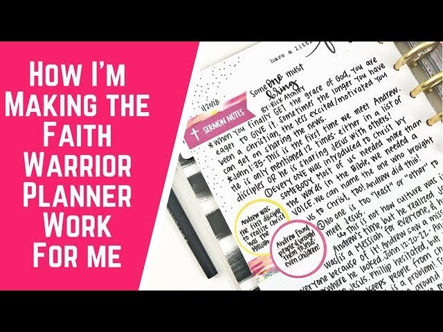 How I Am Making the Faith Warrior Planner Work For Me!