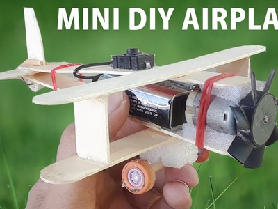 How To Make Aeroplane With DC Motor - Wooden Plane | DIY Toys