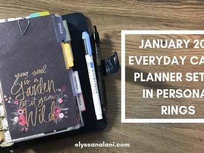 JANUARY 2019 EDC PLANNER SET UP IN PERSONAL RINGS