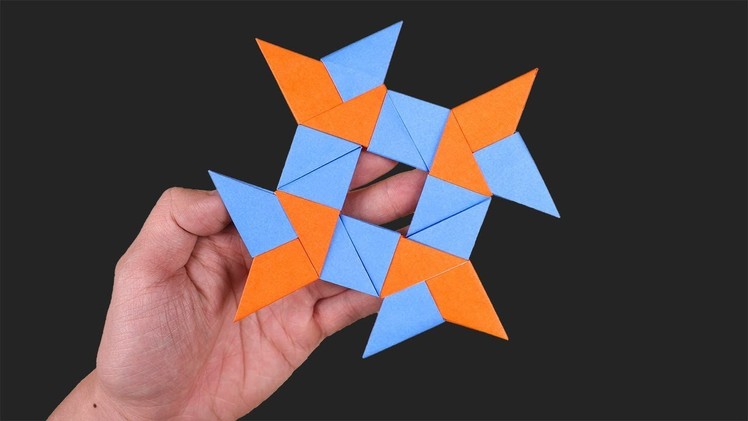 #Origami Ninja Star 4 Points - Double Blade