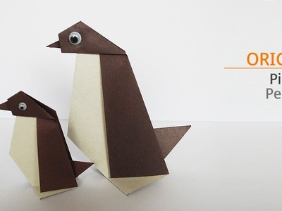 Origami Tiere Pinguin, Penguin falten : Basteln mit Papier, Basteln mit Kindern, bastelideen