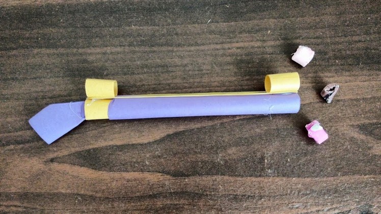 Paper gun that shoots paper bullets easy - Homemade toy weapons that hurt for kids