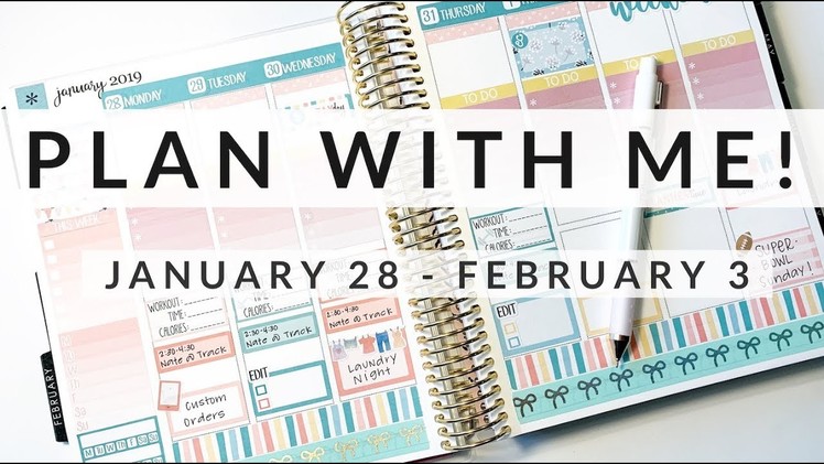 PLAN WITH ME!. January 28- February 3rd ft. Planner Kate