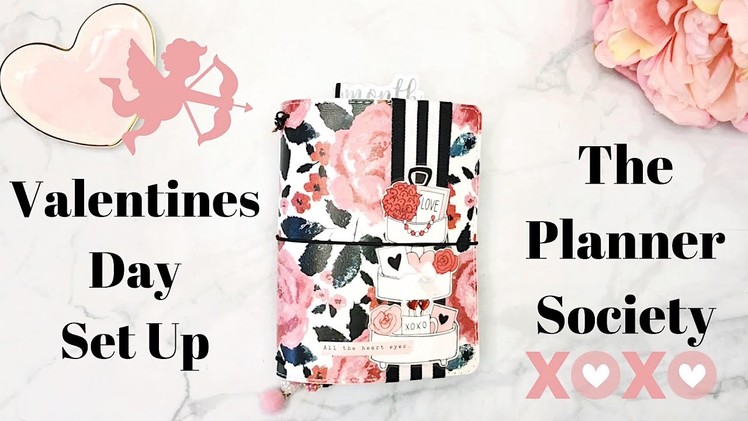 Valentine’s Day TN Set Up - The Planner Society - by Guest Designer Planningfancy