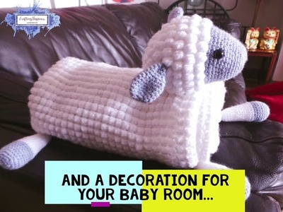 3 in 1 Cuddly Sheep Toy Baby Pram Blanket Crochet Pattern