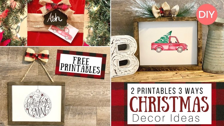 3 Ways to use Christmas Printables | Rustic Christmas DIY | Ashleigh Lauren X Inprints