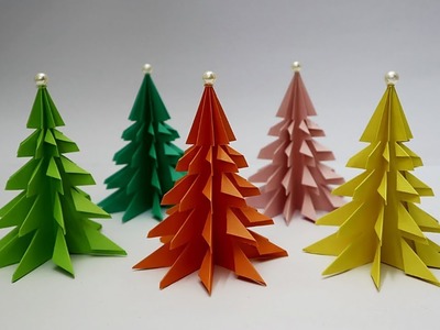 3D Paper Christmas Tree | Easy Tabletop Christmas Tree | Christmas DIY 2018