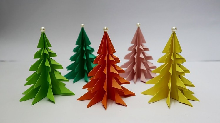 3D Paper Christmas Tree | Easy Tabletop Christmas Tree | Christmas DIY 2018